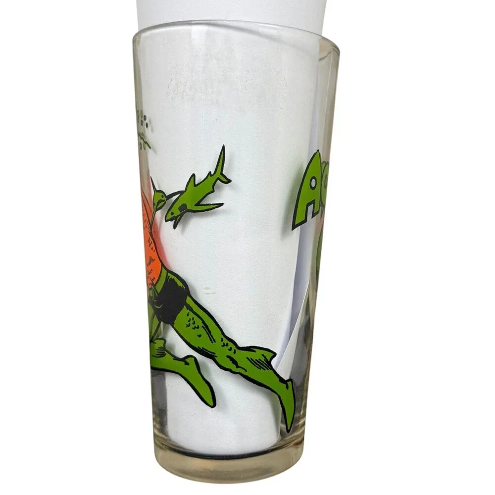 Vintage 70s Aquaman Pepsi Collector Series DC Comics Superhero 1978 Promo‎ Glass
